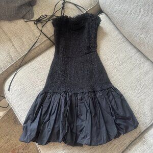 En Saison Smocked Bubble Hem Mini Dress